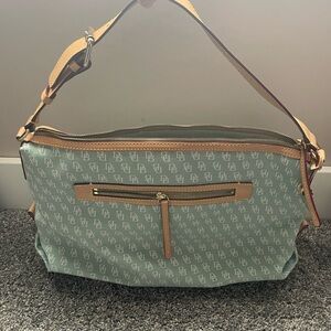 Dooney & Bourke Teal and Tan Shoulder Bag NWT